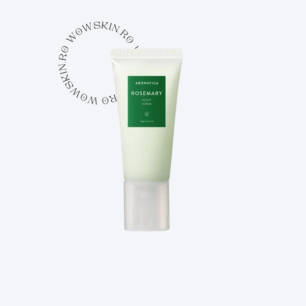 Aromatica Rosemary Scalp Scrub exfoliază delicat și detoxifică scalpul, eliminând excesul de sebum. Ideal pentru o curățare profundă și o creștere sănătoasă a părului.